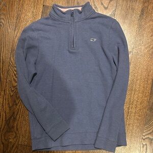 Vineyard Vines Blue Quarter-Zip Sweater